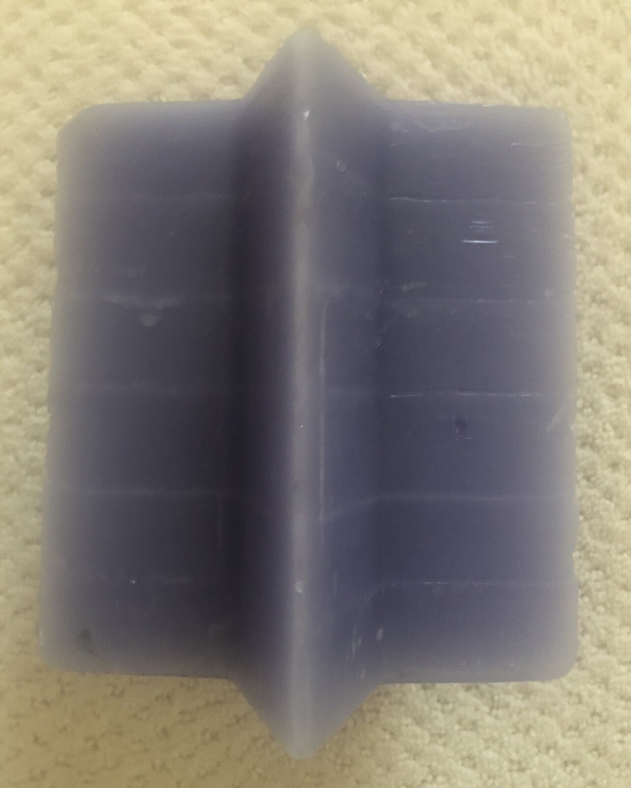 Star Shaped Purple Candle 5 7/8 x 5 1/2 in
