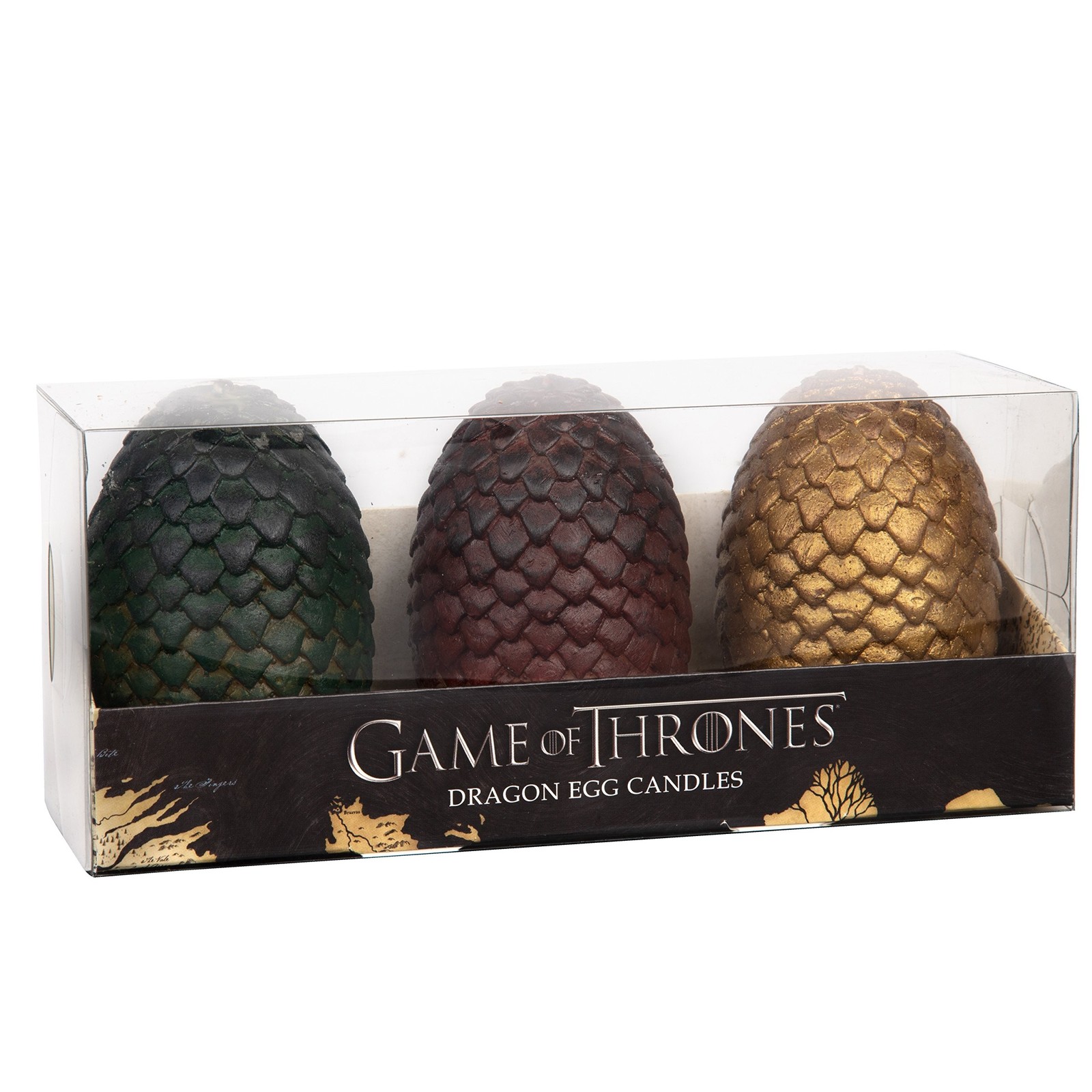 Game of Thrones Dragon Egg Replica Candles Set of 3 – Unscented 2.5″ Each