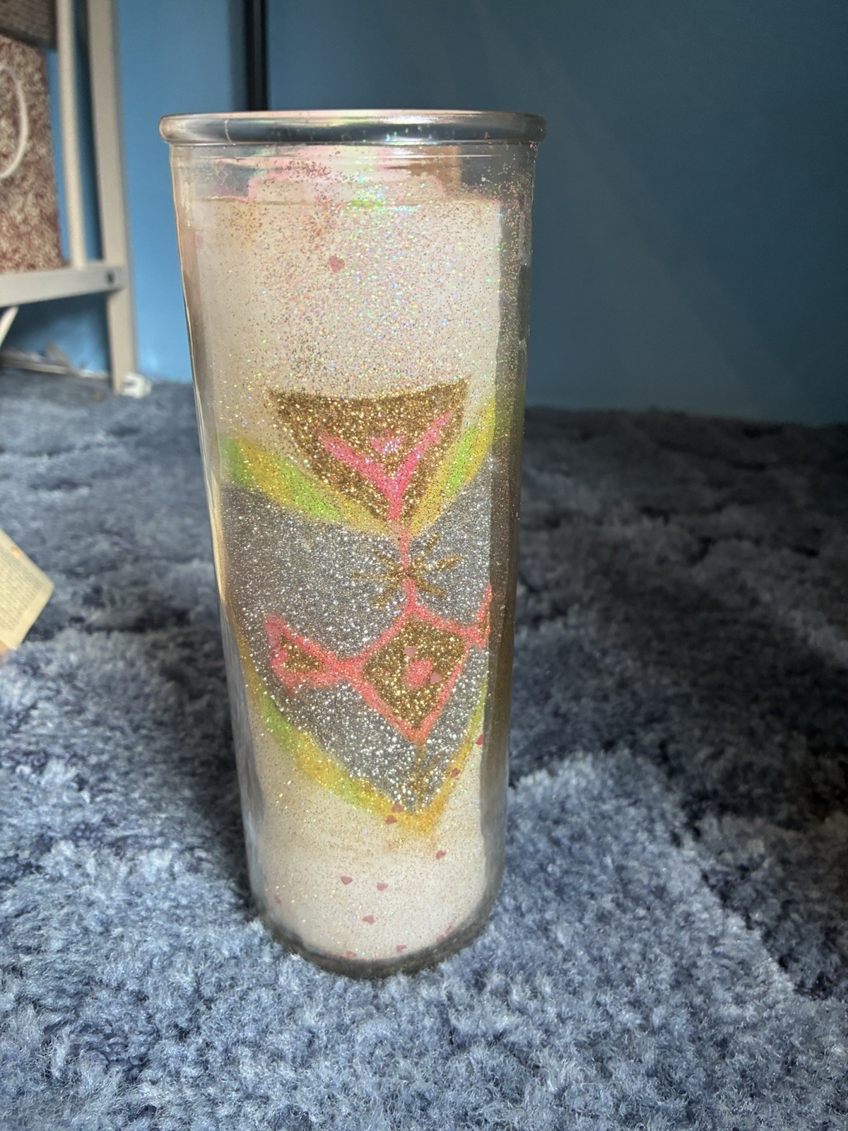 Mandala Glass Pillar Candles