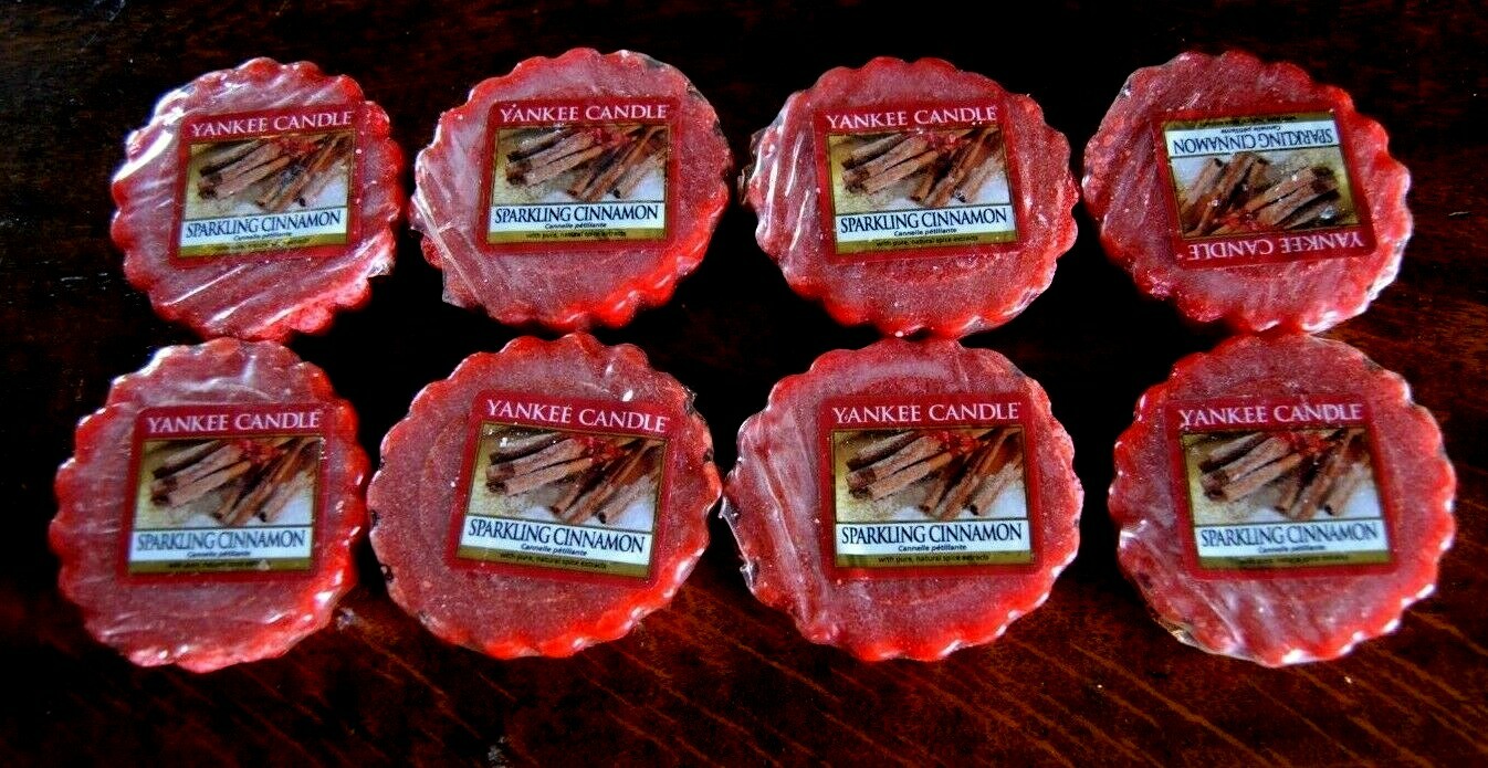 Yankee Candle MELTS SPARKLING CINNAMON, Bundle 8 Pieces, Rare