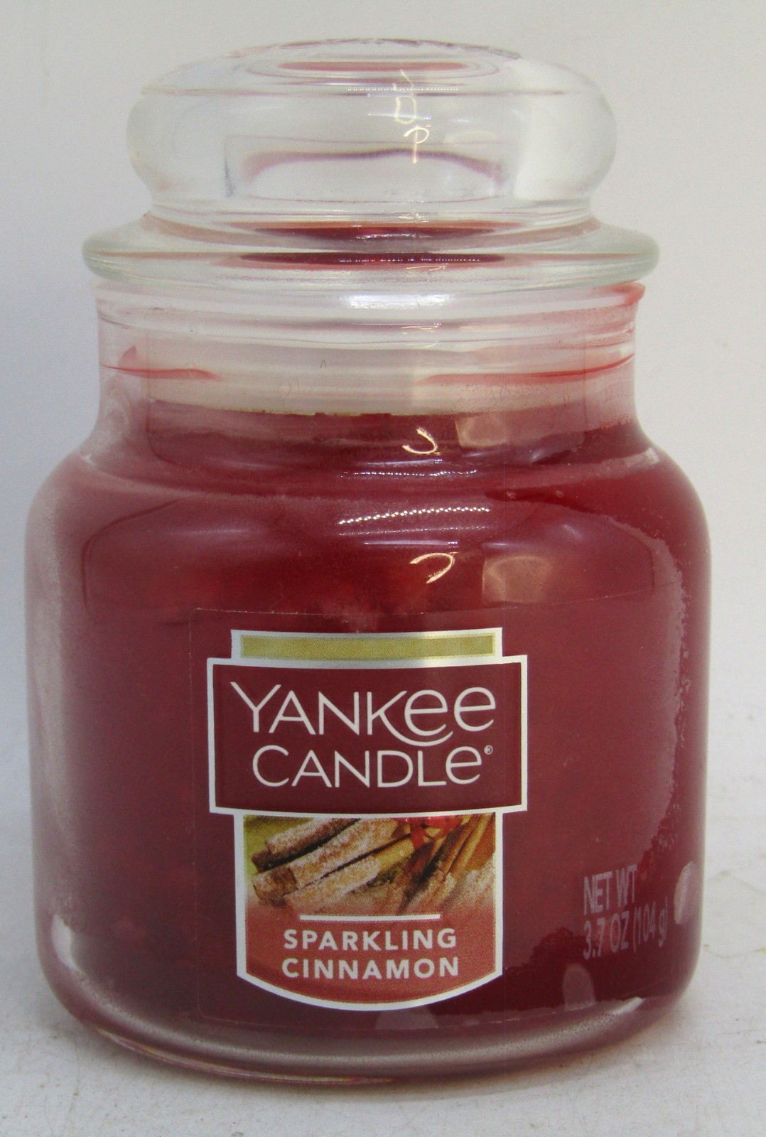 Yankee Candle 3.7 oz. “Sparkling Cinnamon” Jar Candle.