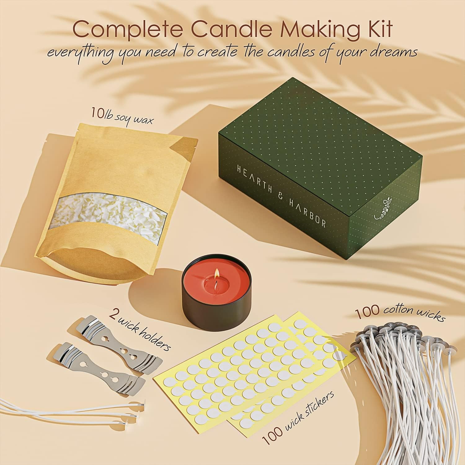 Organic Soy Candle Wax for Candle Making, 10 lbs Natural Candles Making Suppl…