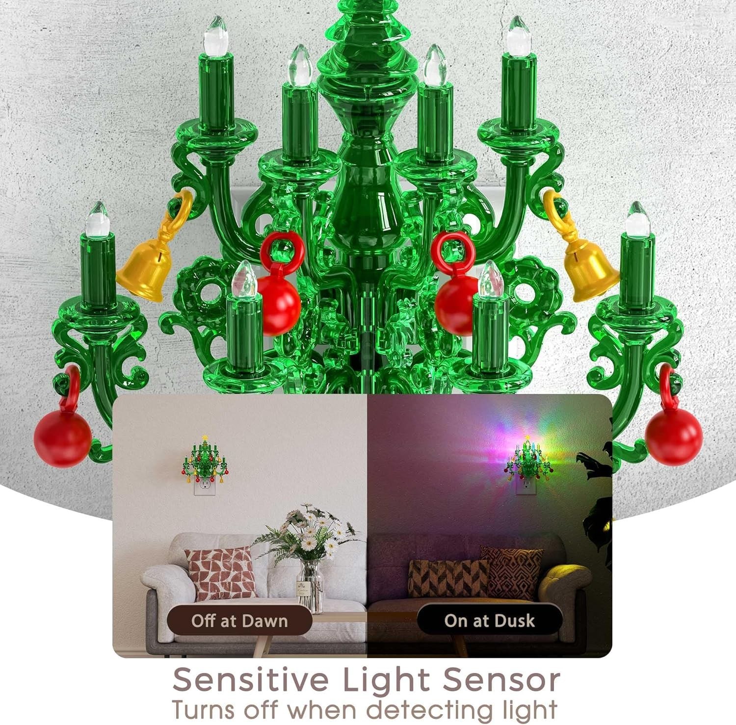 Flameless Candle Night Light Dimmable Nightlight Plug in Wall LED Candle Ligh…
