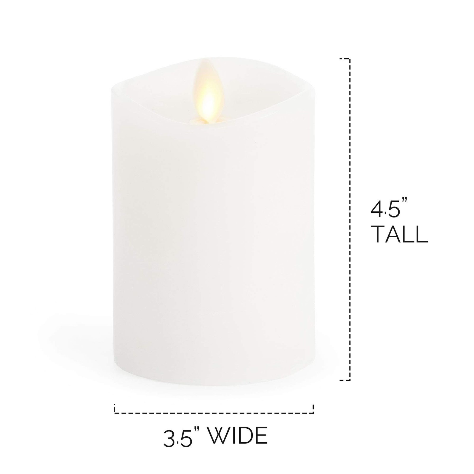 Luminara Flameless Pillar Candle, Small (4.5 inches, Unscented)