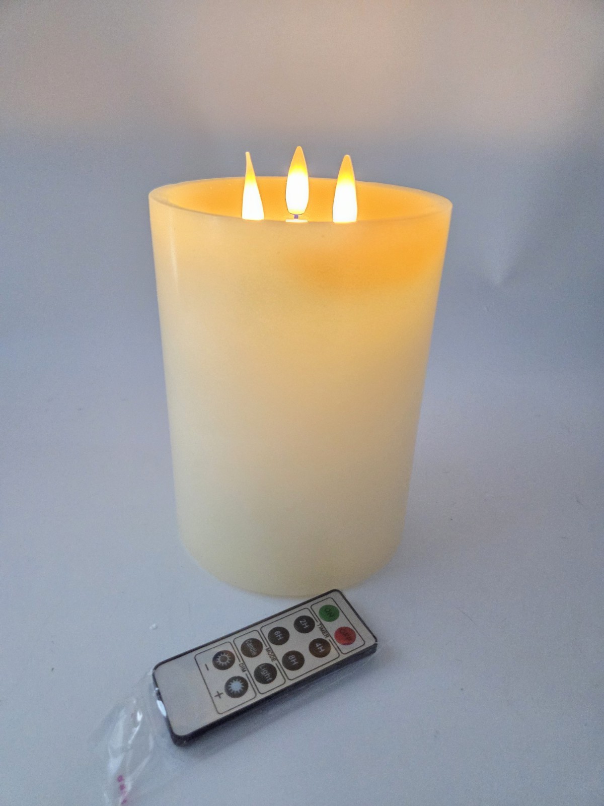 3-Wick 5″ X 6.5″ Candlelight Wax Candle Ivory by Valerie
