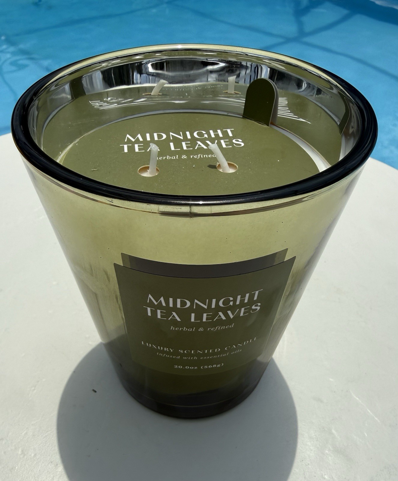 Threshold Midnight Tea Leaves 20 oz 2-Wick Luxury Scented Plant Wax Candle New