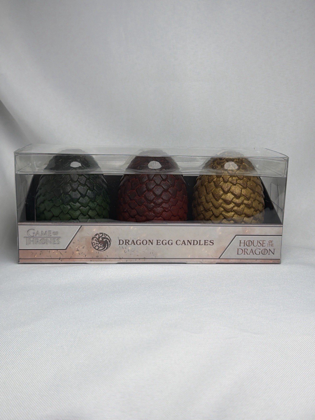 House of the Dragon Dragon Egg Candles Set of 3 HBO Game of Thrones New