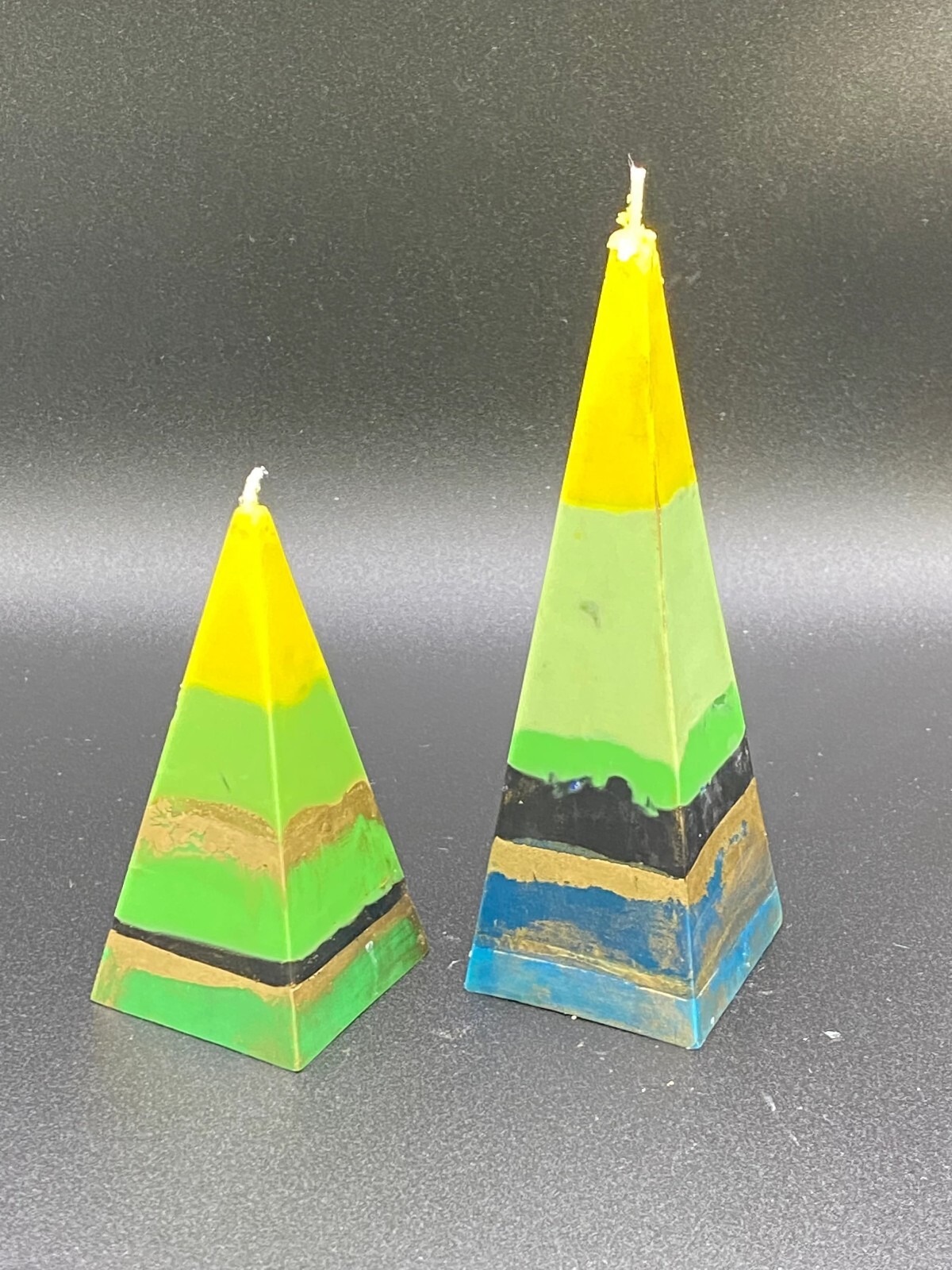 Pyramid Candle, Treasure Candle, Spiritual Crystal Candle, Intention Candle