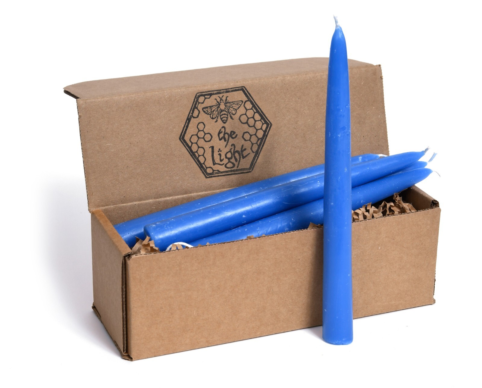 100% Pure Beeswax Taper Candles Dipped Style Unscented Choose Your Color & Size