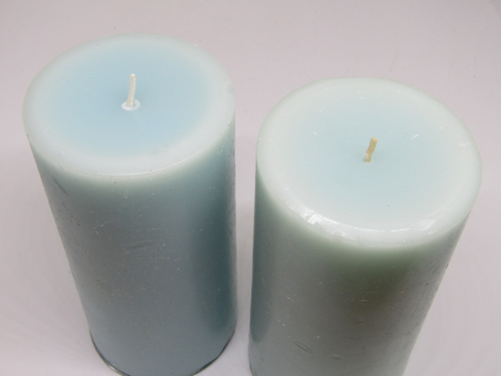 Chesapeake Bay 6″X 3″ Blue Pillar Candle, Set of 2. No Packaging.