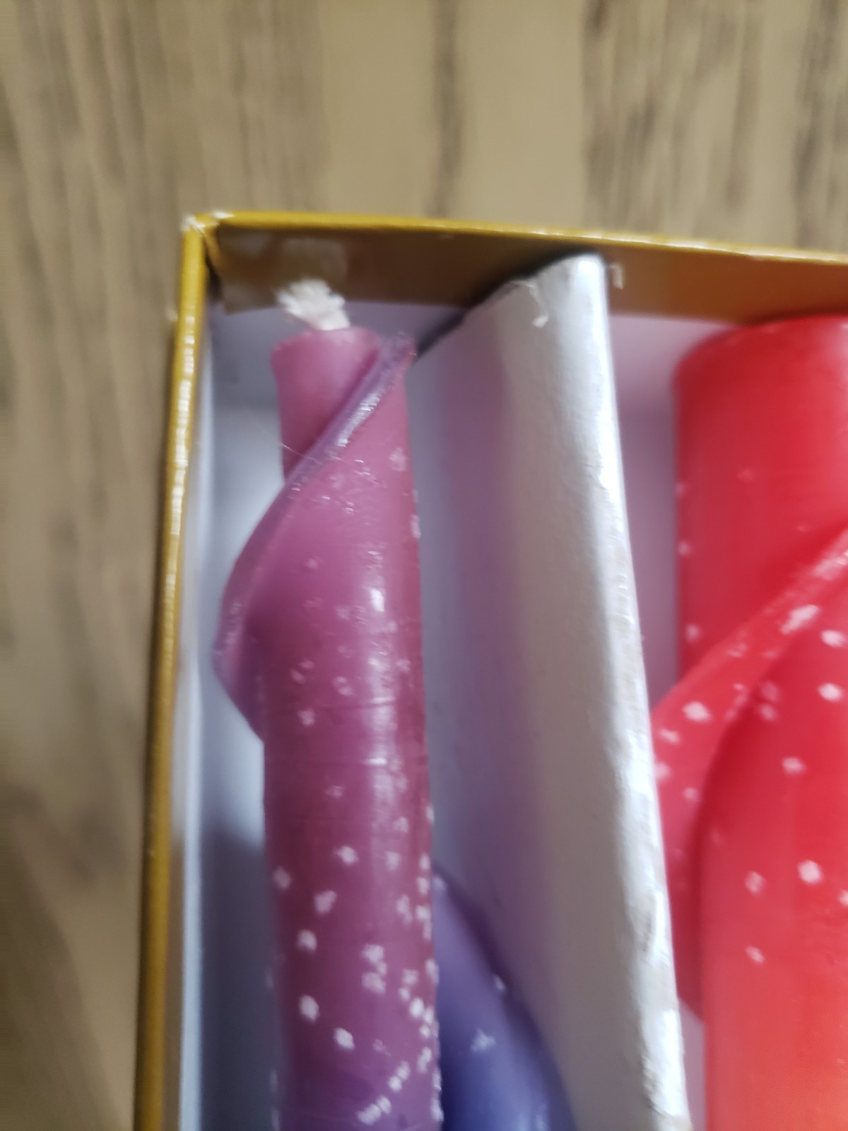 VTG Hurd Beeswax Candles RAINBOW Spiral Tapers Freemark Abbey St. Helena CA NIB