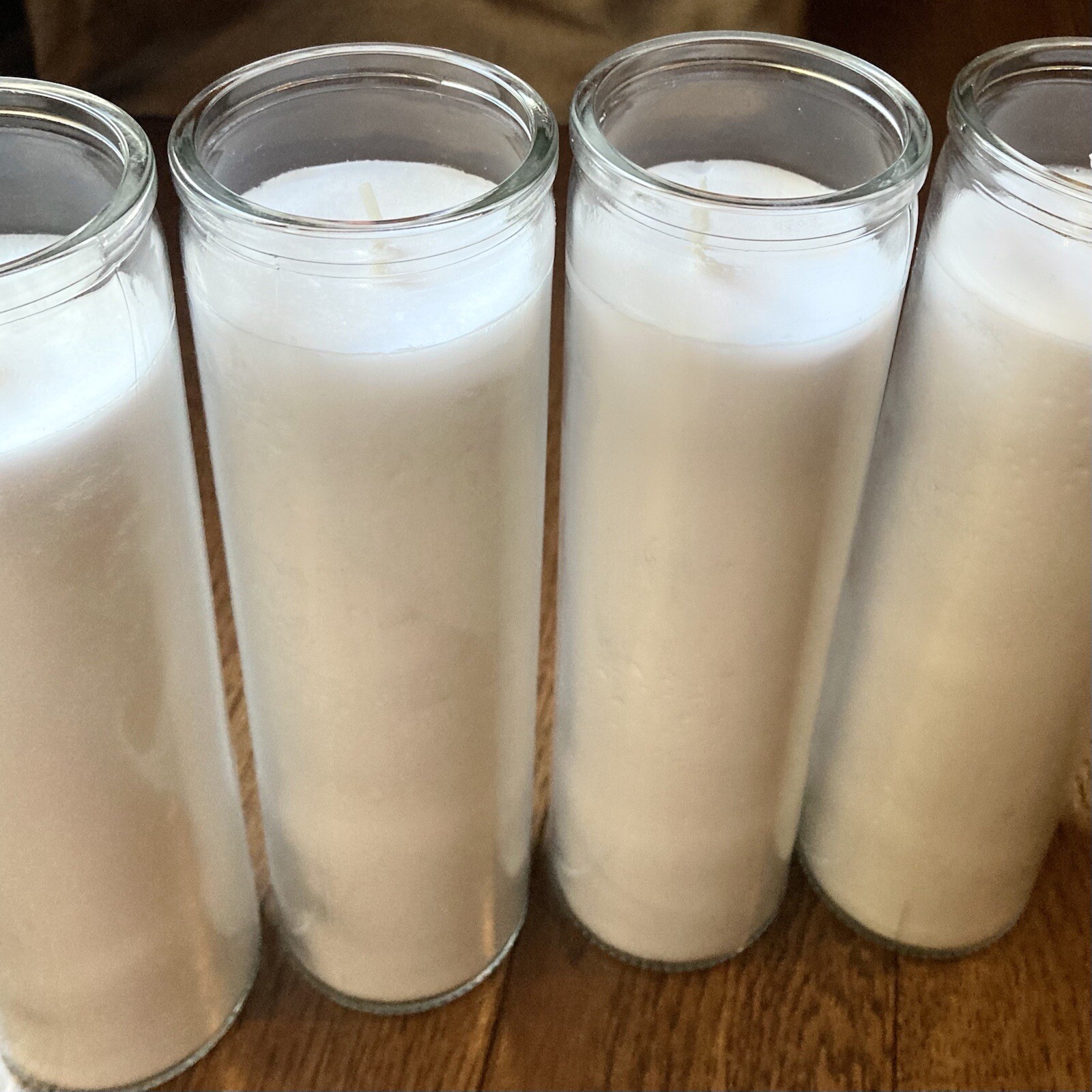 12 Tall Jar White Clear Blank Candles Glass For Crafts Labels Bulk Lot 8 inch
