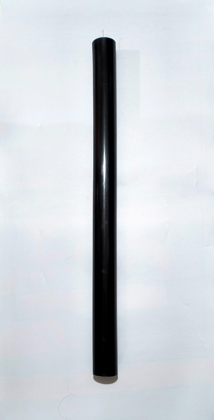Black Pillar Candle 28 inch Tall Unscented Gothic Wedding Altar Centerpiece