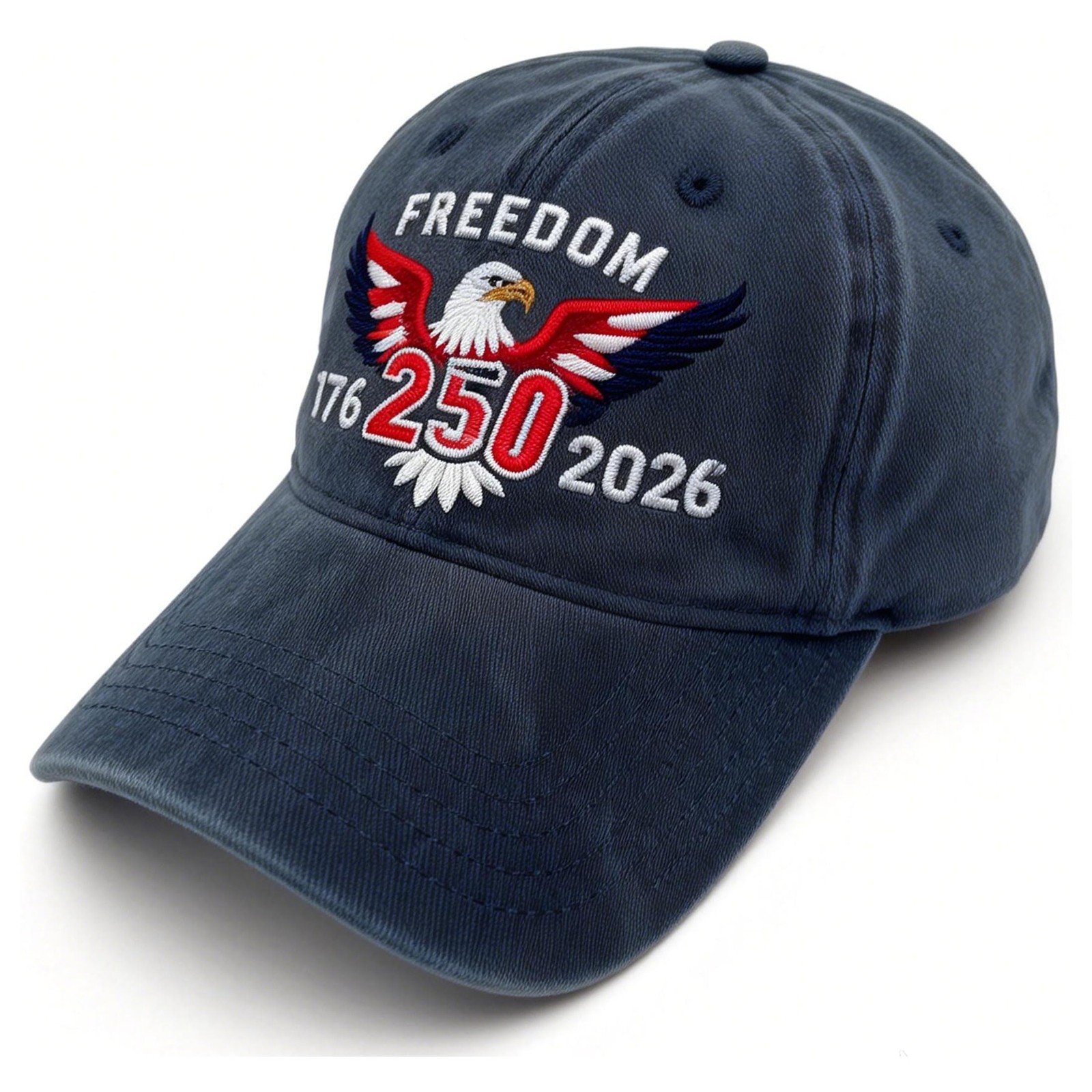 Patriotic American Baseball Cap Vintage Embroidered Eagle 250th Anniversary Unis