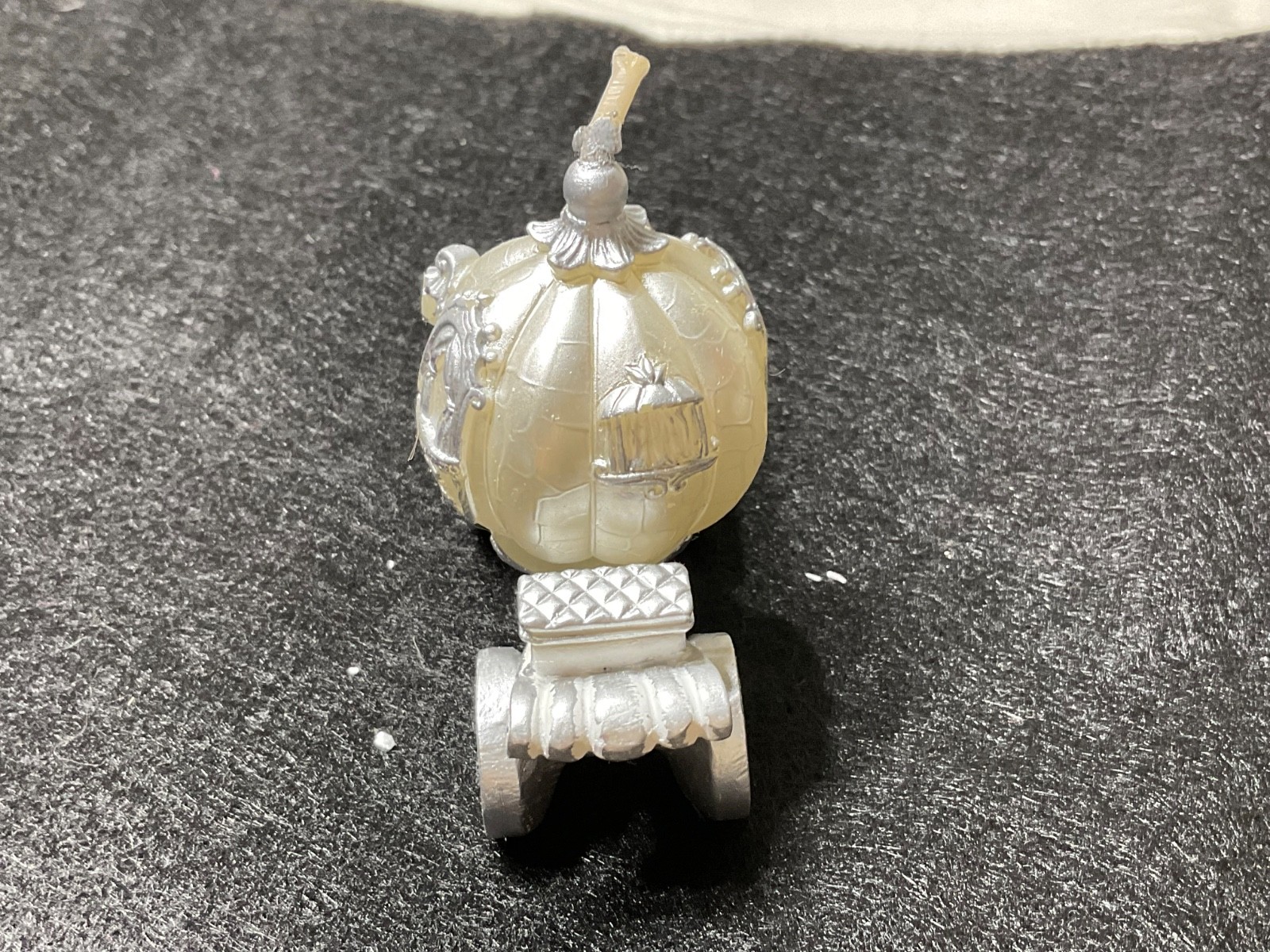 DISNEY PRINCESS CINDERELLA Stagecoach Silver decorative Candle NEW