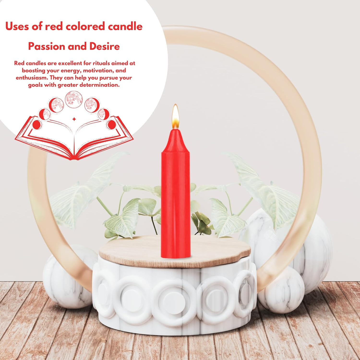 Box of 12 Red Unscented Taper Candles 4″ Tall 3/4″ Diameter Wax Clean Burn