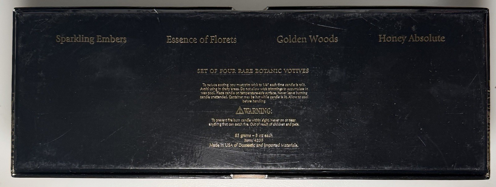 D.L. & CO Set Of Four Rare Botanic Votives Gift Box 3oz Candles Modern Alchemy