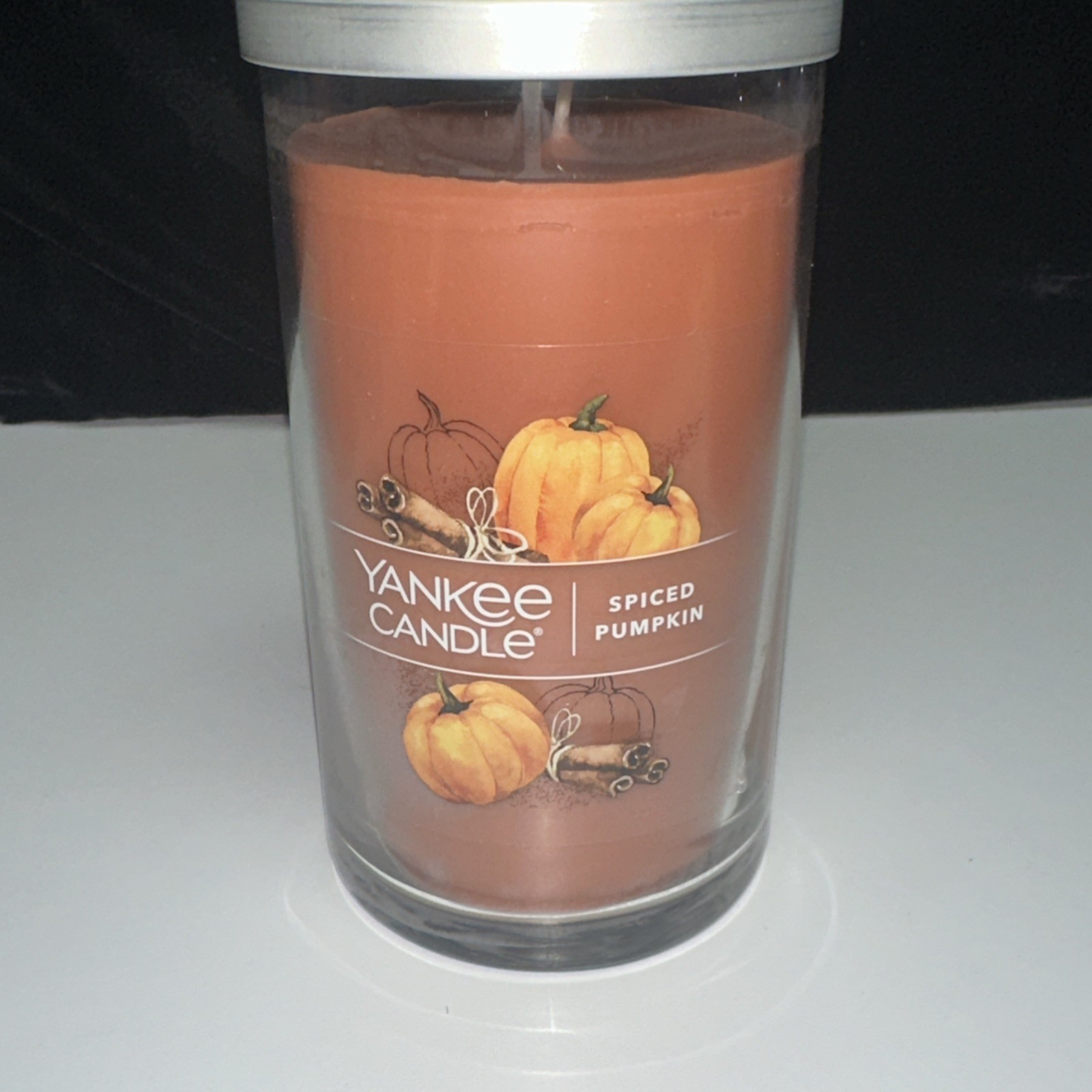LOT OF 2-NEW-Yankee Candle SPICED PUMPKIN Large 14.25oz FREE SHIPPING
