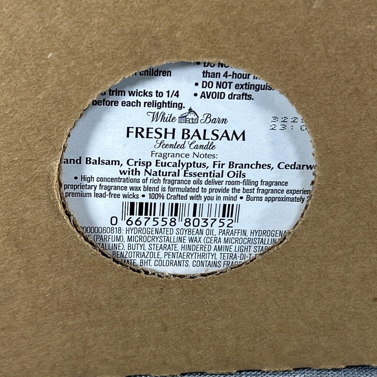 New Bath & Body Works Fresh Balsam Scented 3 Wick Jar Candle 14.5 oz Boxed