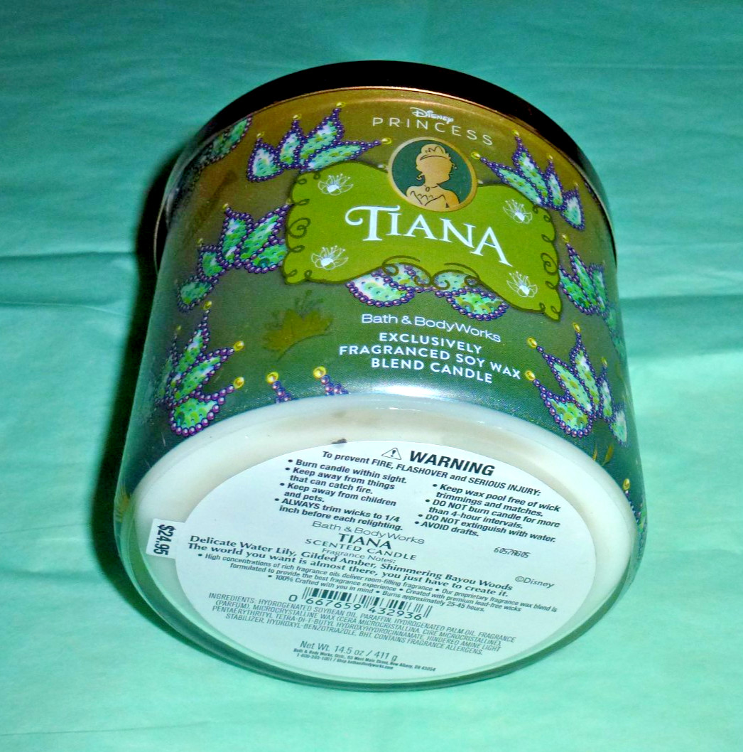 Bath & Body Works DISNEY PRINCESS TIANA 14.5 oz Candle – Lily, Amber, Woods -NEW