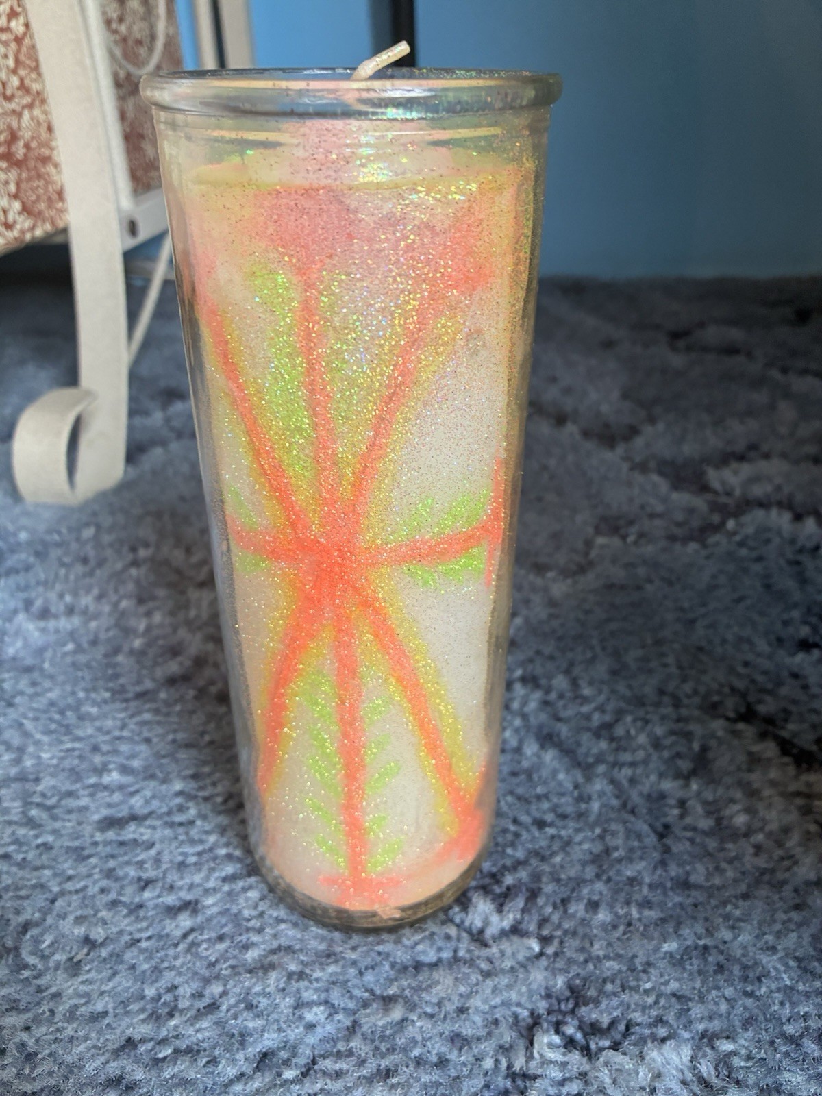Mandala Glass Pillar Candles