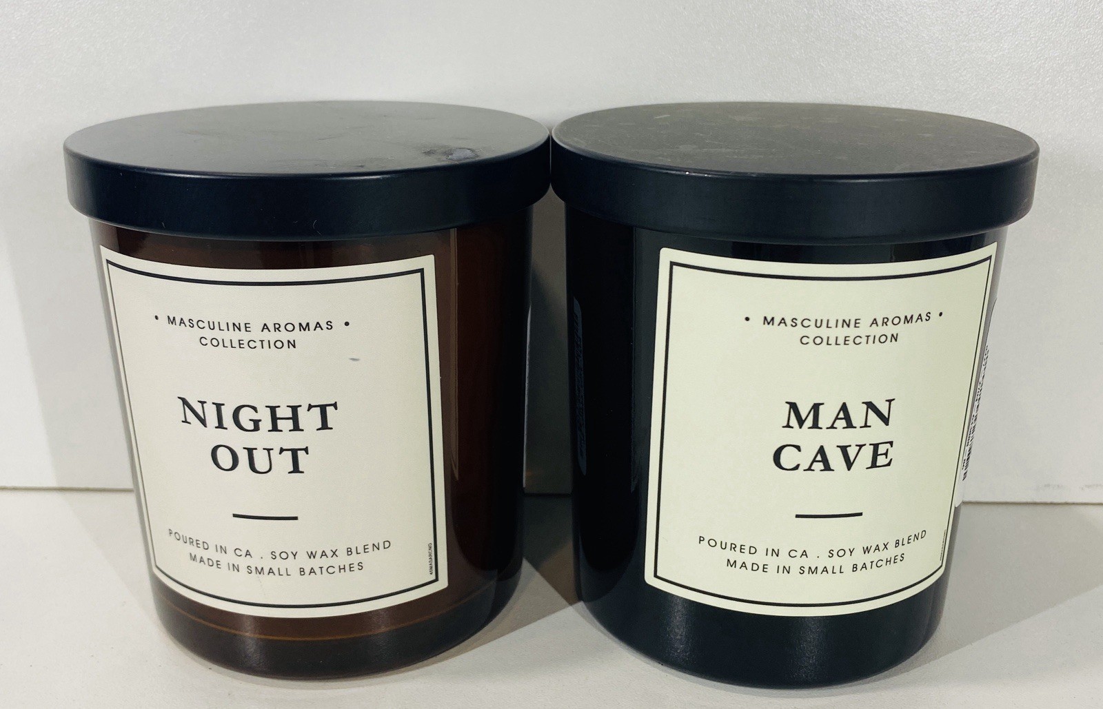 (2x LOT) LEOBEN CO RARE HTF NIGHT OUT + Man Cave Candle Vegan Soy Wax Blend 9oz