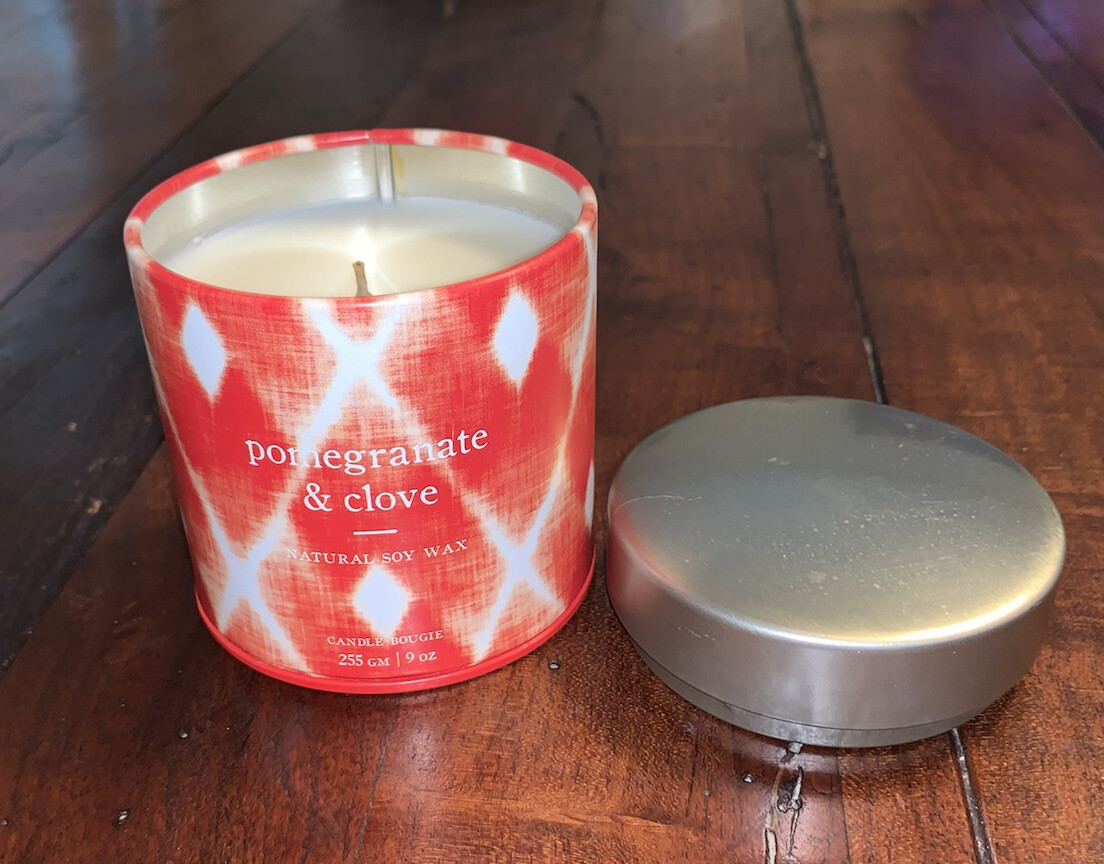 West Elm Soy Candle – Pomegranate & Clove – 9 oz 55 Hours Burn Time NEW