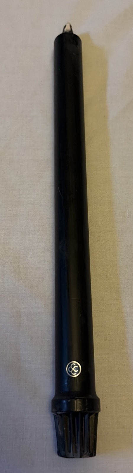 Colonial Candle Company 12” Classic Black Tapers-Halloween-Set 6-Cotton Wick-USA
