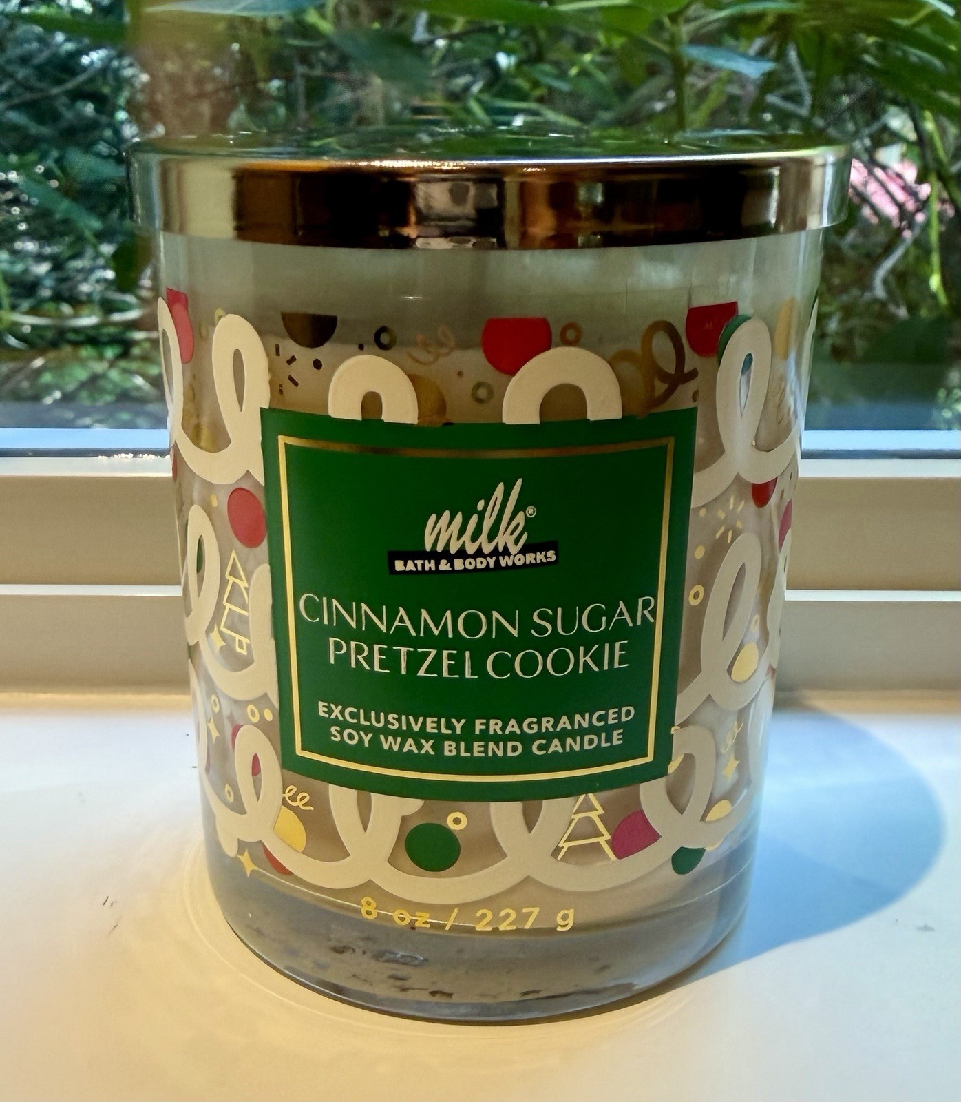 BATH & BODY WORKS SOY WAX BLEND CANDLE – CINNAMON SUGAR PRETZEL COOKIE – 1 WICK