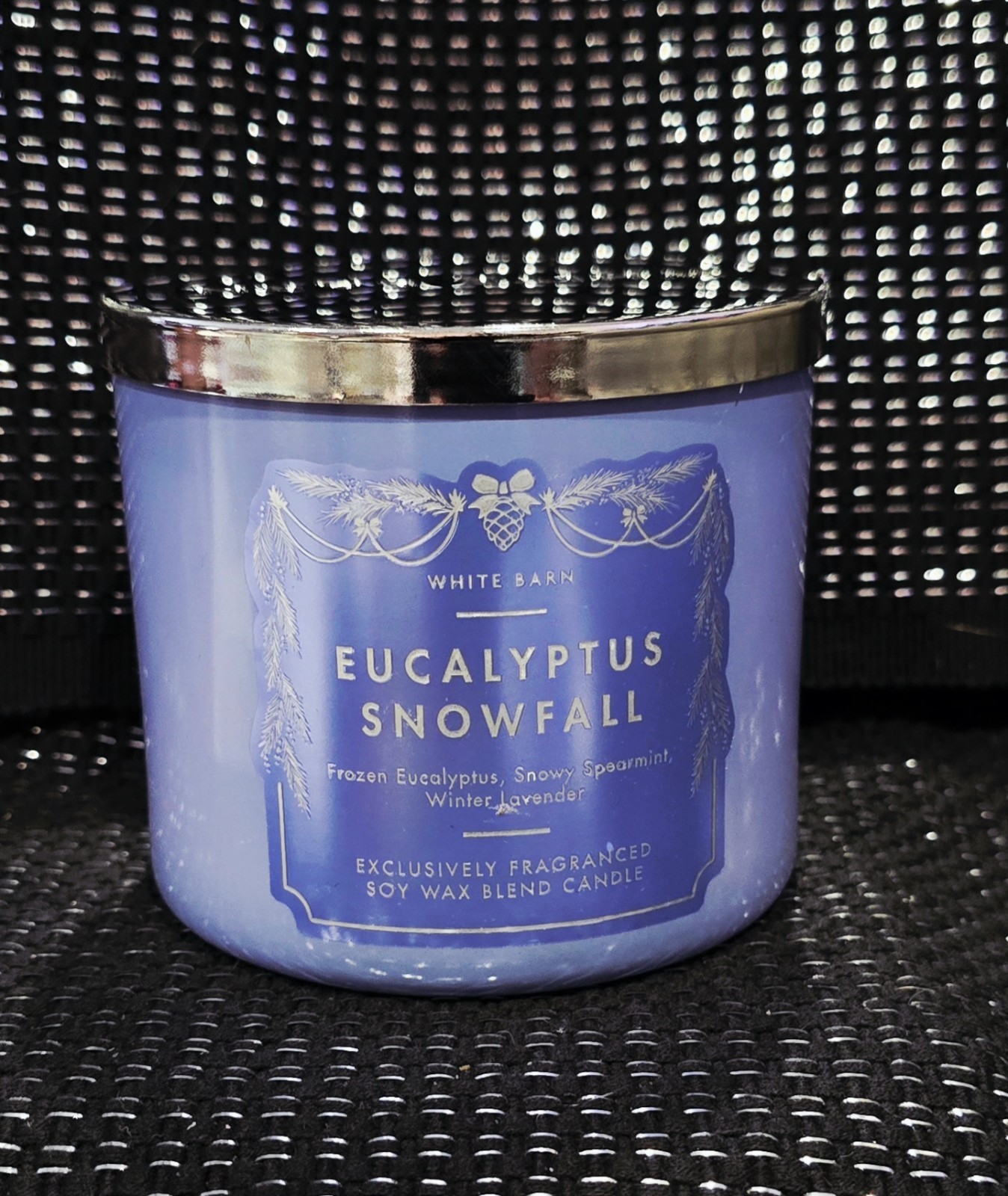 ALL NEW Eucalyptus Snowfall 3-Wick Candle 25-45 burn hrs 14 oz Bath & Body Works