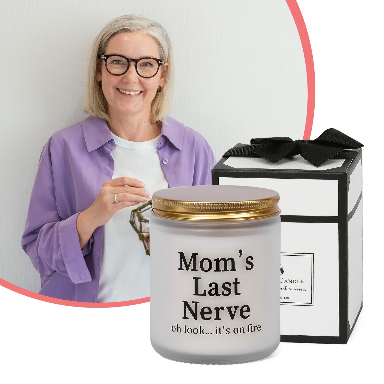 Funny Gift For Mom Scented Candle Mom Last Nerve Natural Soy Bluebell 8oz