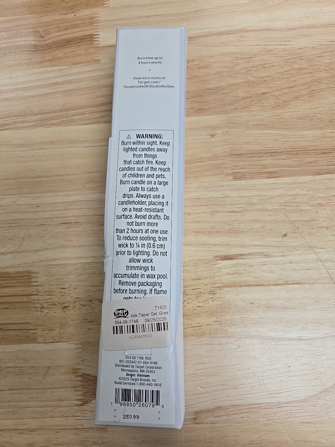 4pk Taper Set- Threshold designed with Studio McGee Brown Floral Design – NEW