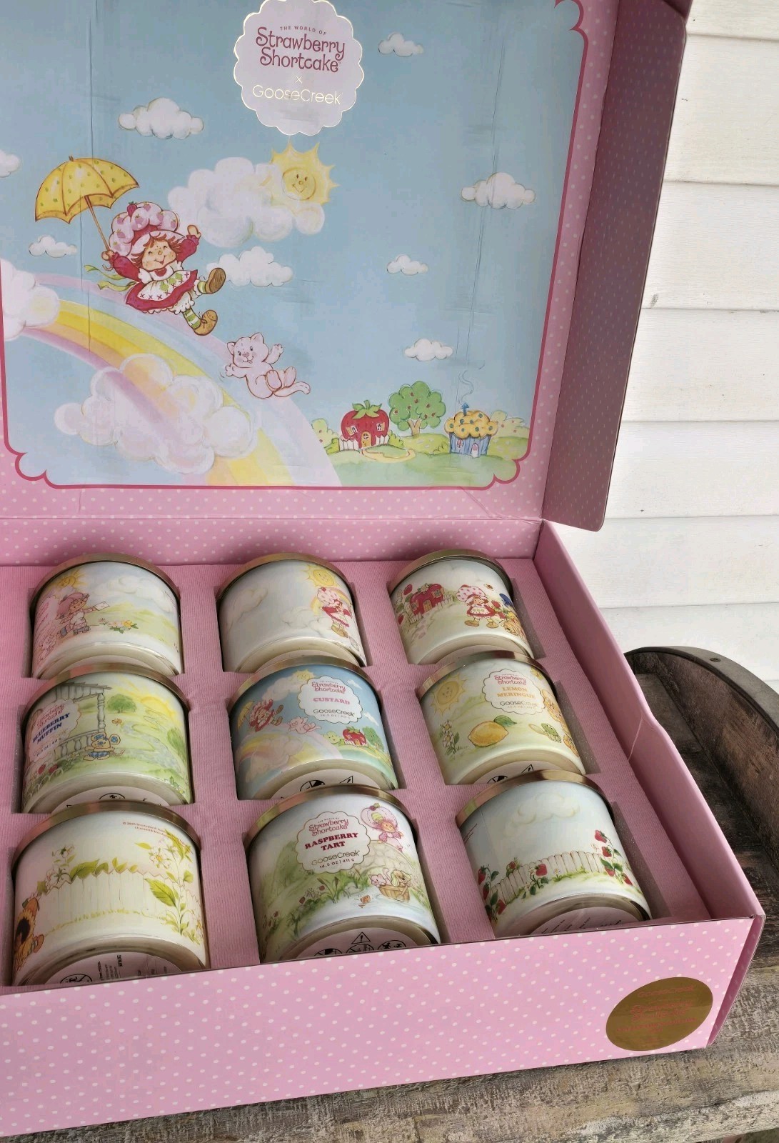 NEW BOX SET /9 Goose Creek STRAWBERRY SHORTCAKE Candles DISCONTINUED LIMITED ED