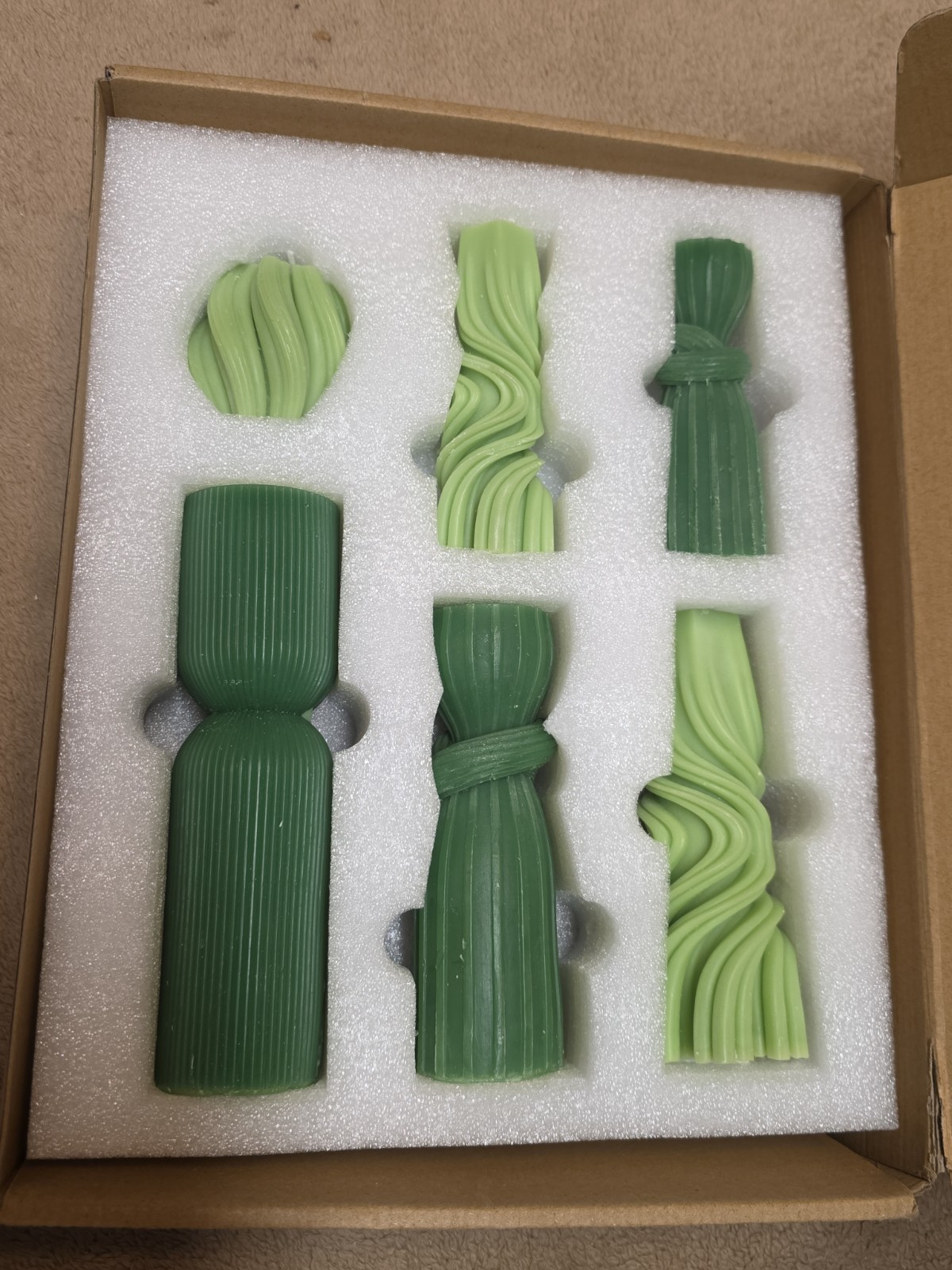 Threlaco 6 Pcs Pillar Candles Decorative Modern Aesthetic Ribbed Candle Set C…