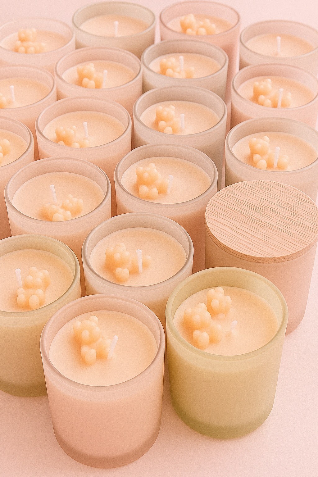 50 ct Wholesale Handmade Soy Beeswax Candles Order-Party Favors