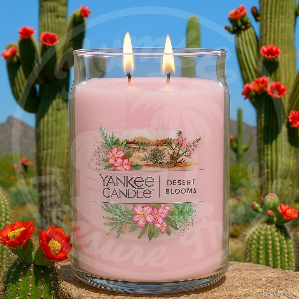Yankee Candle Desert Blooms 20 oz 2-Wick Tumbler Rose Petals & Saguaro Cactus