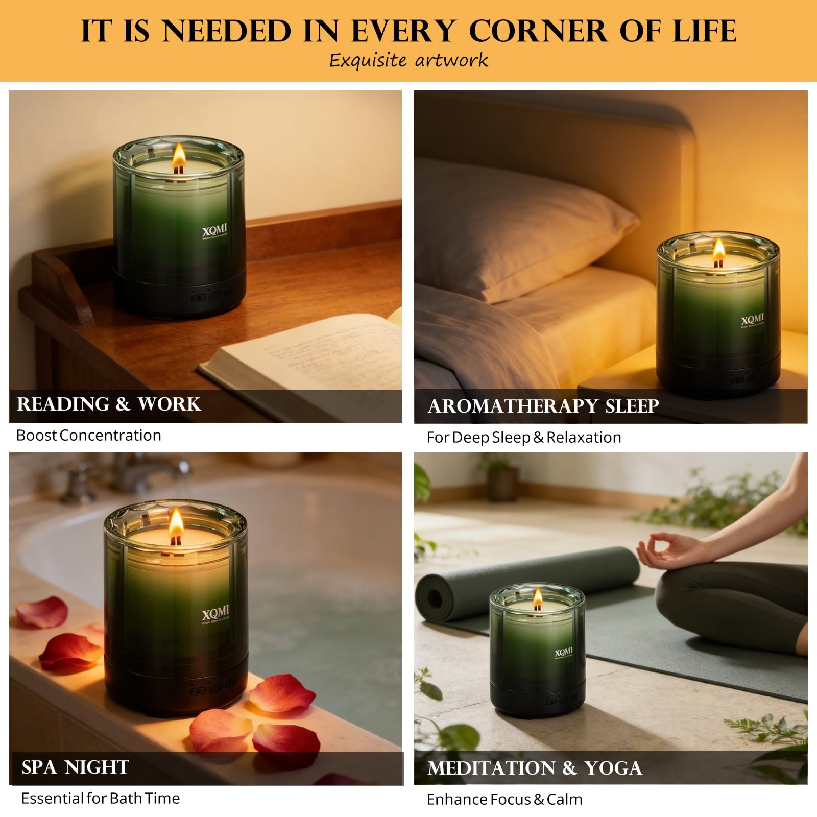 ** NEW Smart Scented Candle | Remote Ignition | Timer | Paraffin-Free | Pine