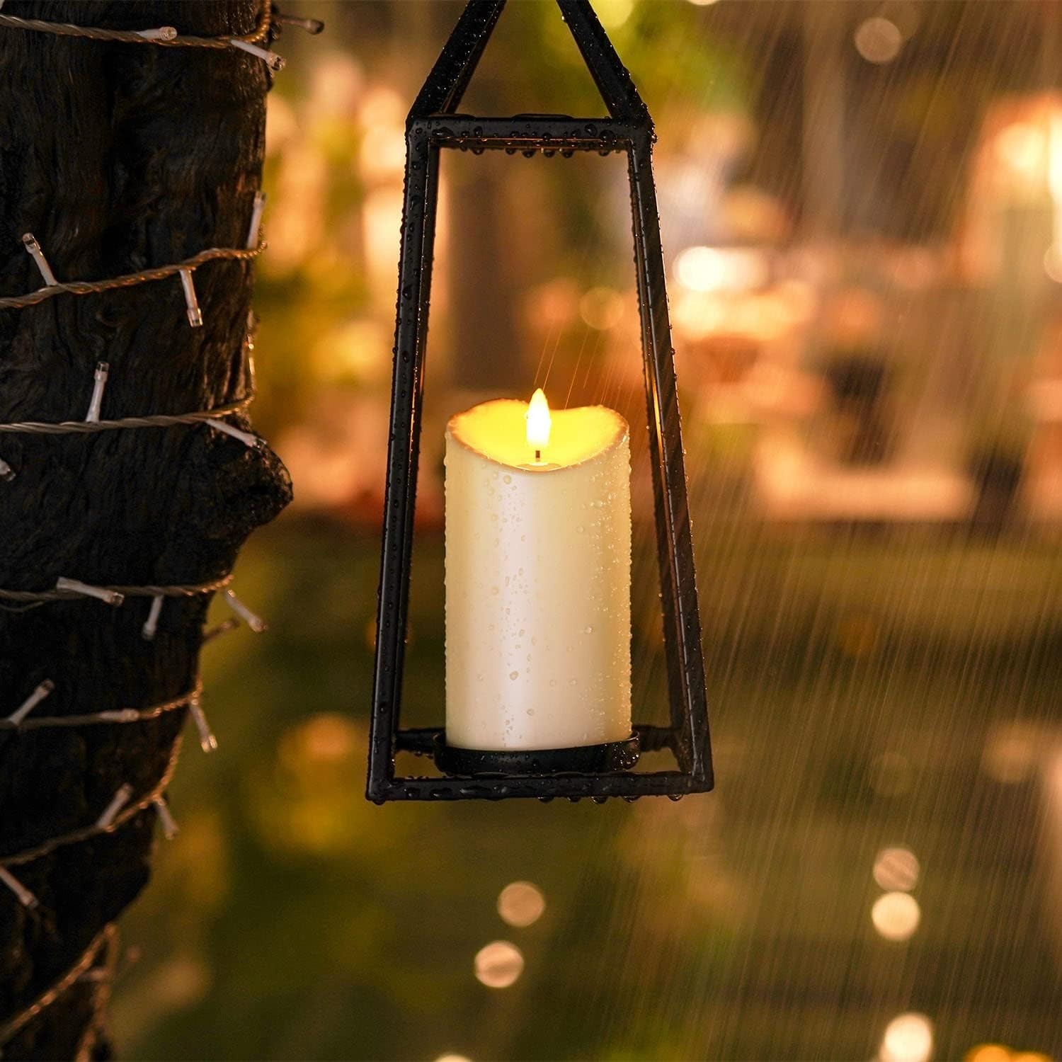 Realistic Flickering Flameless Candles, Dark Ivory – Waterproof & Remote Enabled