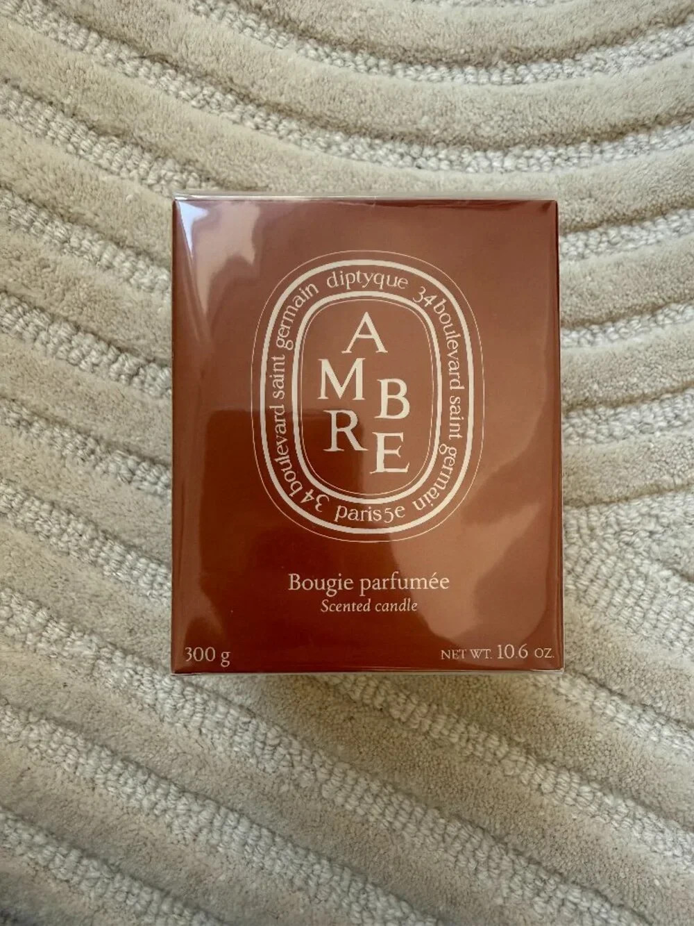 Diptyque AMBRE Bougie Parfumee Scented Candle, 10.6 Ounce – NEW – LARGE