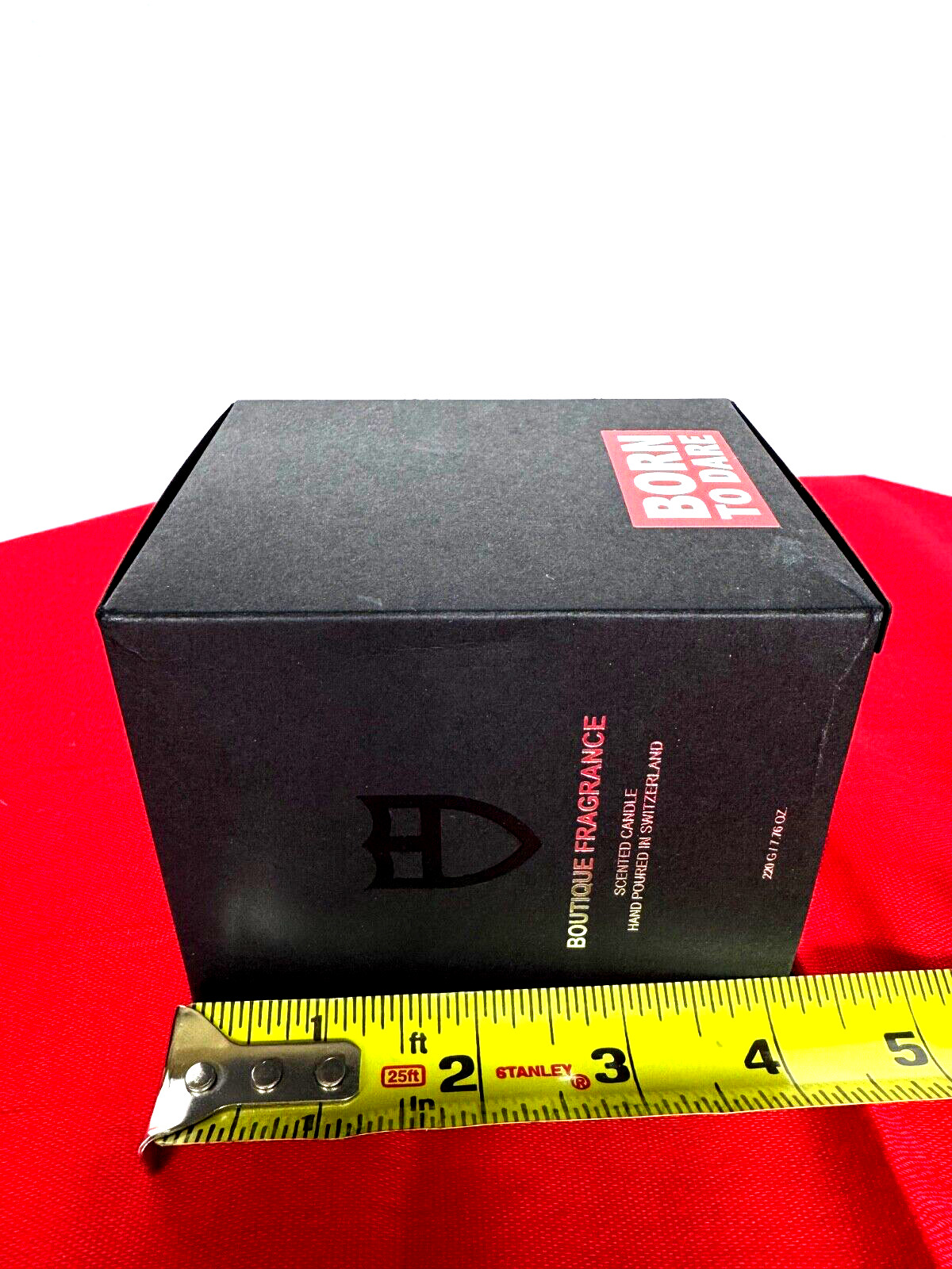 Tudor Candle Scented Black Glass Lid Authentic Unused Height 4 inches Gift Box